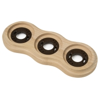 Рамка трехместная деревянная ретро, Восьмёрка, ASR-59035, Ясень